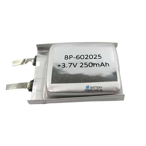 BP 602025250mAh, 3.7V, Li-Po